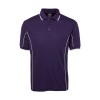 Piping Polo Shirts Purple White